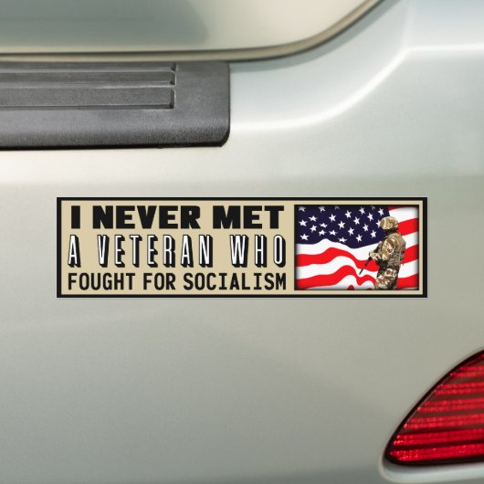 Strijd tegen socialisme? bumpersticker (Op auto)