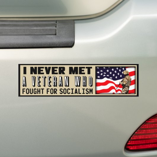 Strijd tegen socialisme? bumpersticker (Op auto)