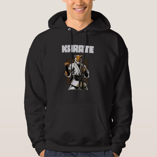 Strijd tegen sport Karate Fox Hoodie (Voorkant)