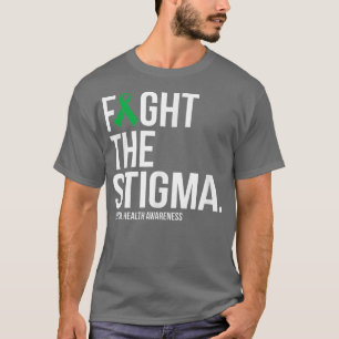 Strijd tegen Stigma Green Ribbon Mental Health Awa T-shirt