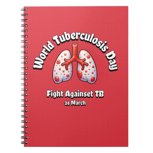 Strijd tegen tbc. Wereld Tuberculose Dag. Notitieboek (Voorkant)