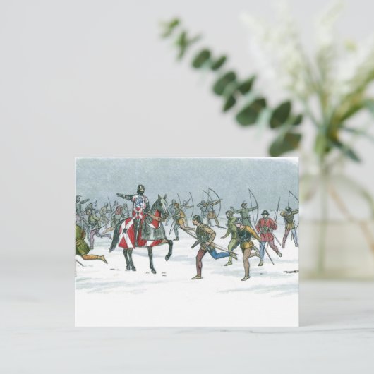 Strijd tegen Towton 1461 Briefkaart (Staand voorkant)