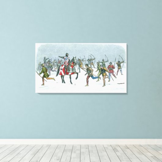 Strijd tegen Towton 1461 Canvas Afdruk (Insitu (Houten vloer))