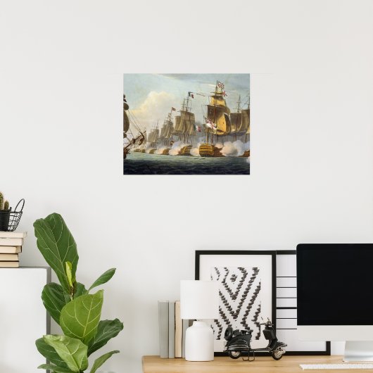 Strijd tegen Trafalgar, 21 oktober 1805, uit 'The Poster (Thuiskantoor)