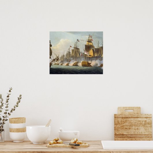 Strijd tegen Trafalgar, 21 oktober 1805, uit 'The Poster (Keuken)