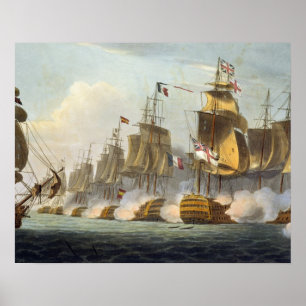 Strijd tegen Trafalgar, 21 oktober 1805, uit 'The Poster