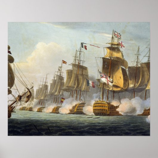 Strijd tegen Trafalgar, 21 oktober 1805, uit 'The Poster (Voorkant)