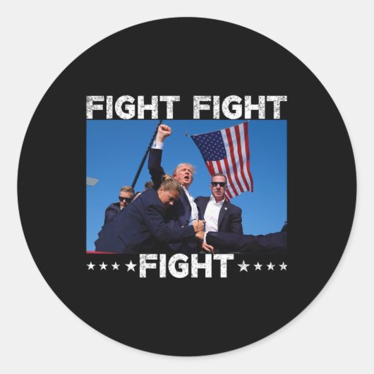 Strijd tegen Trump 2024 Ronde Sticker (Voorkant)