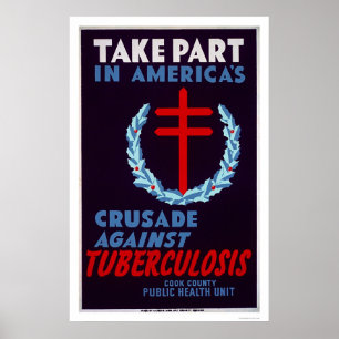 Strijd tegen tuberculose 1940 WPA Poster