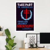 Strijd tegen tuberculose 1940 WPA Poster (Thuiskantoor)