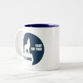 Strijd tegen uw publieke zolderwereld tweekleurige koffiemok (Voorkant links)