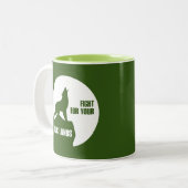 Strijd tegen uw publieke zolderwereld tweekleurige koffiemok (Voorkant links)