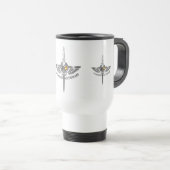 Strijd tegen Veteran-Winge Winged schedel met Dagg Reisbeker (Voorkant rechts)