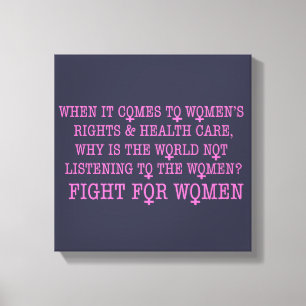 Strijd tegen vrouwen canvas afdruk