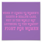 Strijd tegen vrouwen foto afdruk (Voorkant)