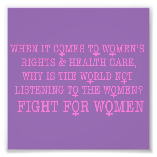 Strijd tegen vrouwen foto afdruk (Voorkant)