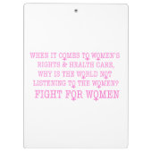 Strijd tegen vrouwen klembord (Achterkant)