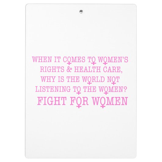 Strijd tegen vrouwen klembord (Achterkant)