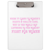 Strijd tegen vrouwen klembord (Voorkant)