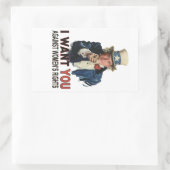 Strijd tegen vrouwenrechten rechthoekige sticker (Tas)