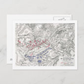 Strijd tegen Waterloo, 18 juni 1815, blad 1st (eng Briefkaart (Voorkant / Achterkant)