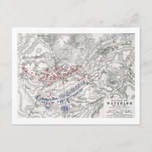 Strijd tegen Waterloo, 18 juni 1815, blad 1st (eng Briefkaart