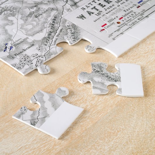 Strijd tegen Waterloo, 18 juni 1815, blad 1st (eng Legpuzzel (Zijkant)