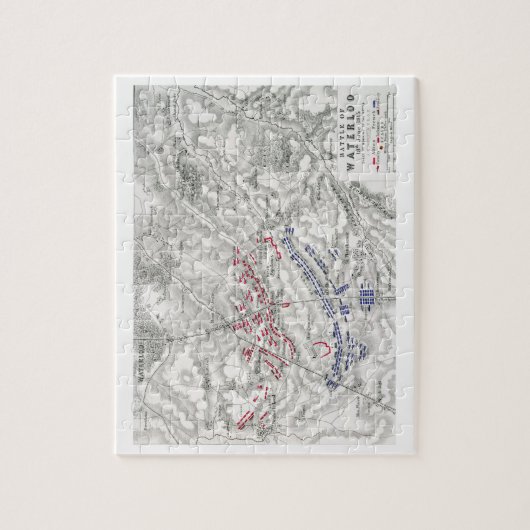 Strijd tegen Waterloo, 18 juni 1815, blad 1st (eng Legpuzzel (Verticaal)