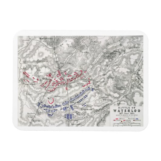 Strijd tegen Waterloo, 18 juni 1815, blad 1st (eng Magneet (Horizontaal)