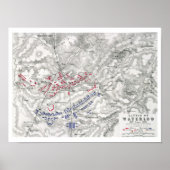 Strijd tegen Waterloo, 18 juni 1815, blad 1st (eng Poster (Voorkant)