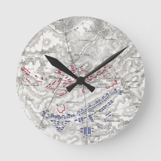 Strijd tegen Waterloo, 18 juni 1815, blad 1st (eng Ronde Klok (Voorkant)