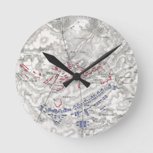 Strijd tegen Waterloo, 18 juni 1815, blad 1st (eng Ronde Klok