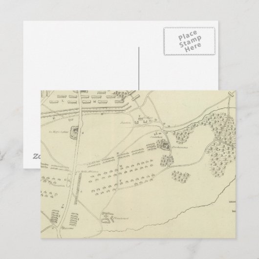 Strijd tegen Waterloo in België Briefkaart (Voorkant / Achterkant)