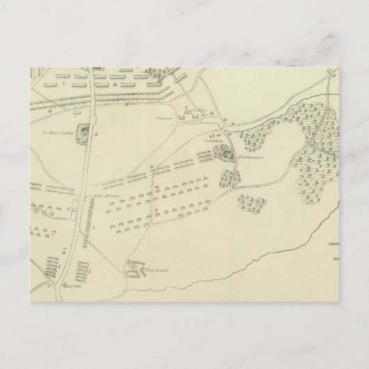 Strijd tegen Waterloo in België Briefkaart (Voorkant)