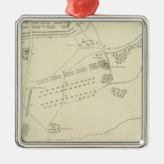 Strijd tegen Waterloo in België Metalen Ornament (Voorkant)