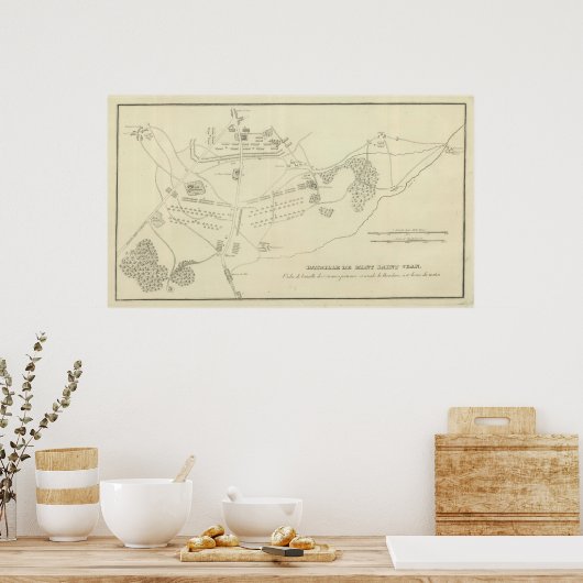 Strijd tegen Waterloo in België Poster (Keuken)