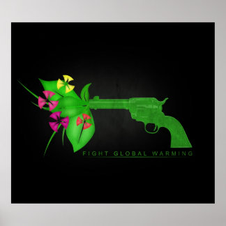 Strijd tegen wereldwijde opwarming poster
