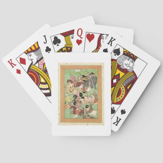 Strijd tussen de krachten van Iran en Turan, illus Pokerkaarten (Achterkant)