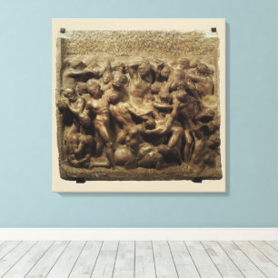 Strijd tussen de Lapithen en de Centauren door Mic Canvas Afdruk