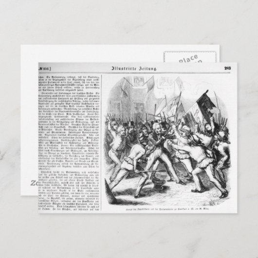 Strijd tussen de Republikeinen en het Parlement Briefkaart (Voorkant / Achterkant)