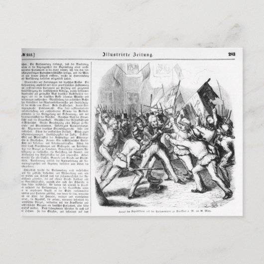 Strijd tussen de Republikeinen en het Parlement Briefkaart (Voorkant)