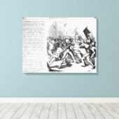 Strijd tussen de Republikeinen en het Parlement Canvas Afdruk (Insitu (Houten vloer))