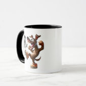 Strijd tussen een hond en een geest. mok (Voorkant links)