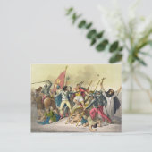 Strijd tussen plaatselijke Indiërs en overlevenden Briefkaart (Staand voorkant)