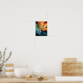 Strijd van de innerlijke mens Abstracte Kunst Poster (Keuken)