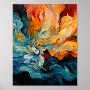 Strijd van de innerlijke mens Abstracte Kunst Poster