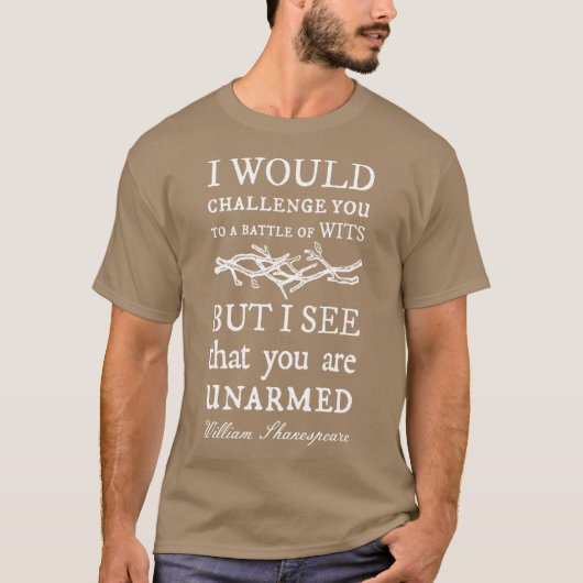 Strijd van Wijsheid Een Sarcastische Grappige Will T-shirt (Voorkant)