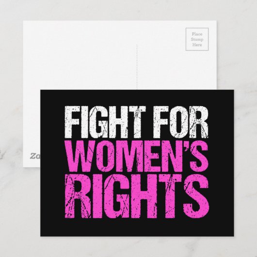 Strijd voor de rechten van de vrouw briefkaart (Voorkant / Achterkant)