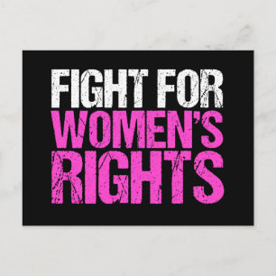 Strijd voor de rechten van de vrouw briefkaart
