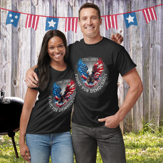 Strijd voor democratie American Eagle 4 juli T-shirt